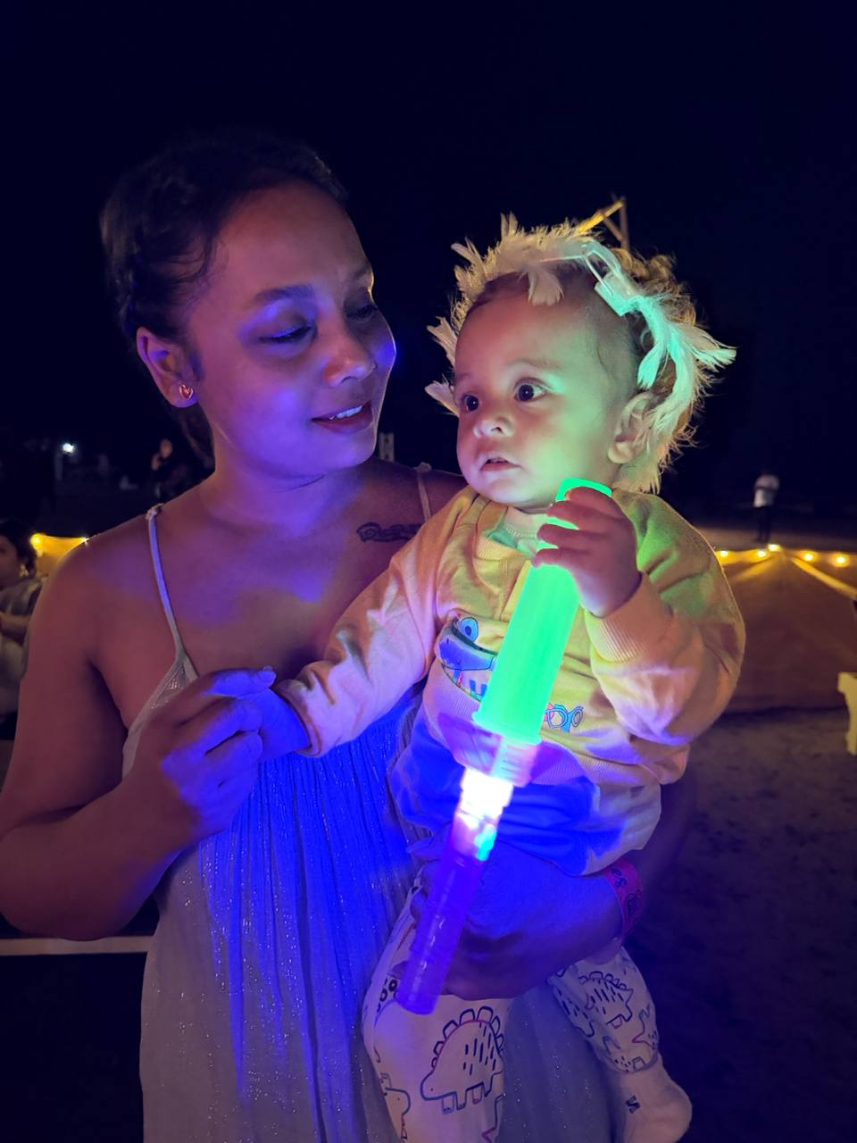 Manisha, founder of Maya, with baby Kabir